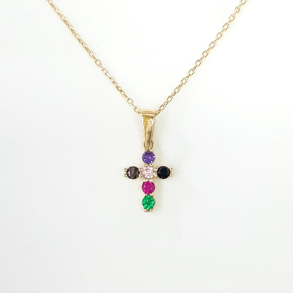 Dije Cruz de Colores