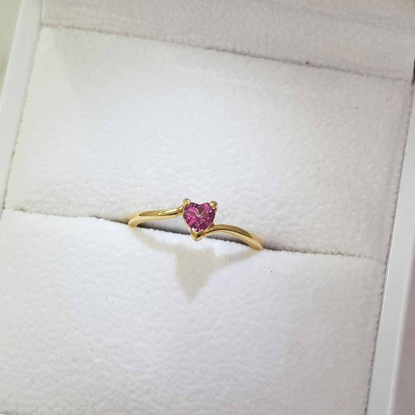 Anillo Corazon Turmalina