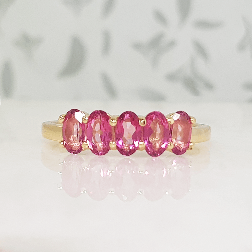Sortija Topacio Rosa Oval