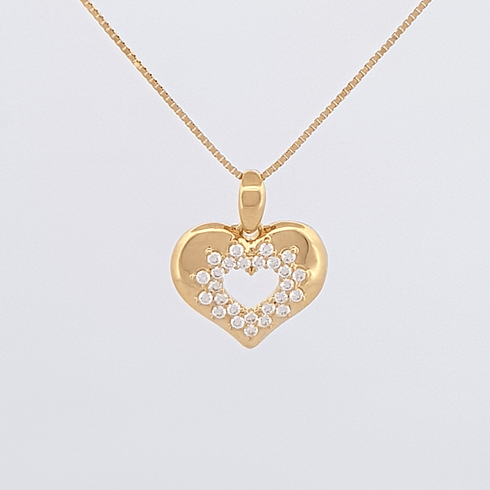 Dije de Oro Corazón Calado