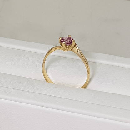 Sortija Cruzada Topacio Rosa