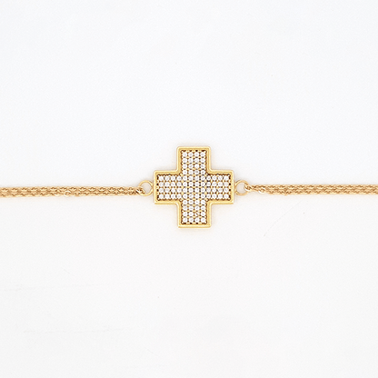 Pulsera Cruz Strass