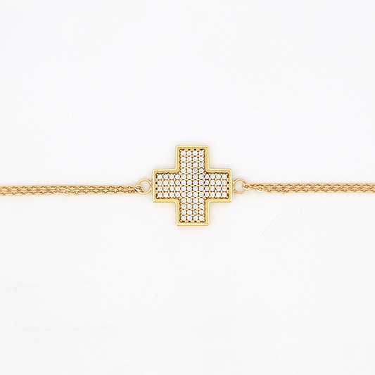 Pulsera Cruz Strass