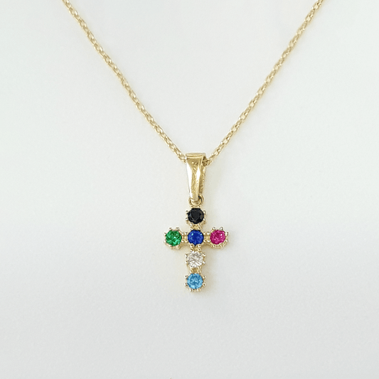 Dije Cruz de Colores