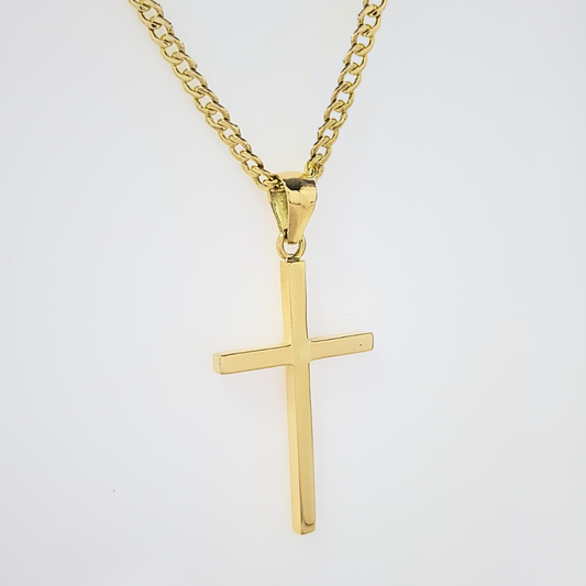 Collar Cruz Tubo Cuadrado