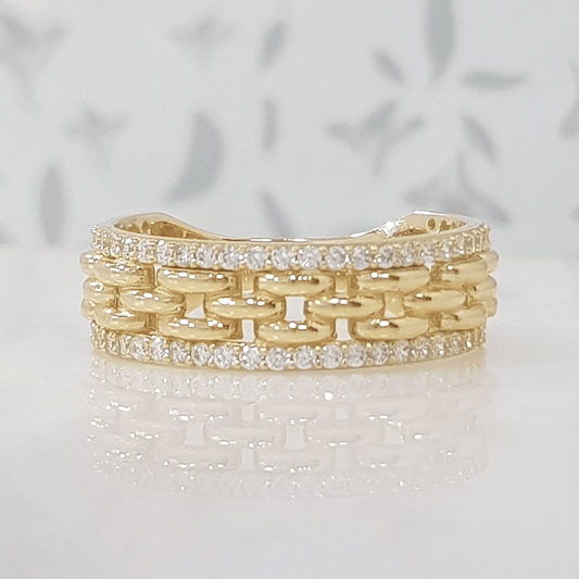 Sortija de Oro Singapur Strass