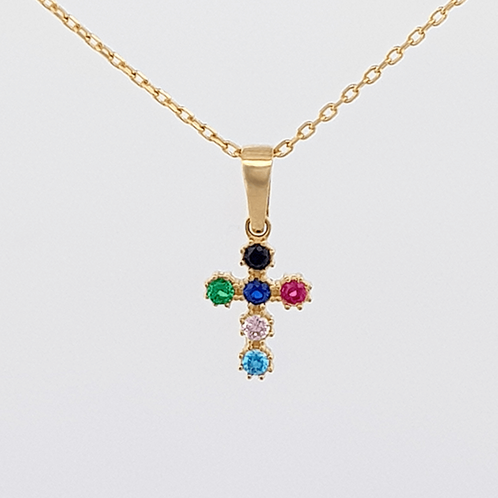 Dije Cruz de Colores