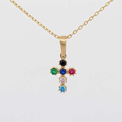 Dije Cruz de Colores