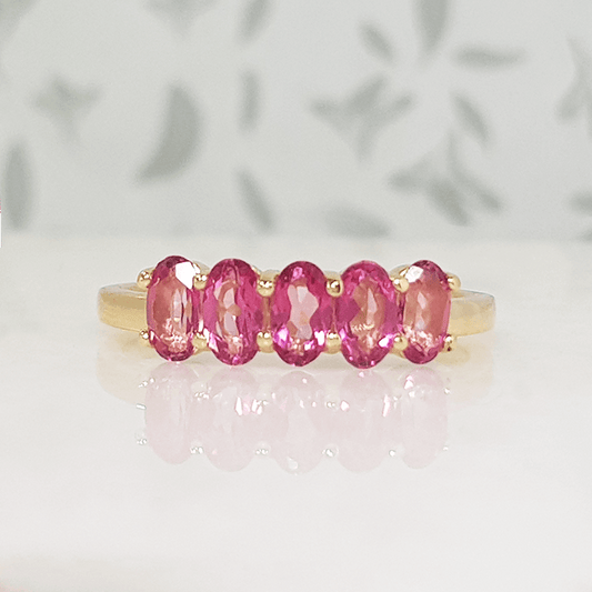Sortija Topacio Rosa Oval