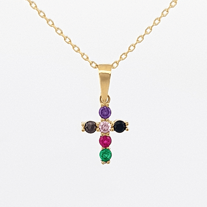 Dije Cruz de Colores