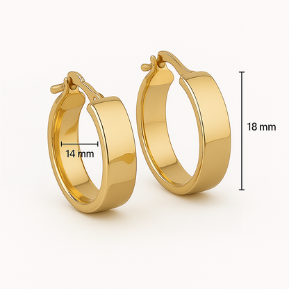 Argollas Oro 18k Cinta Grande 5.8mm